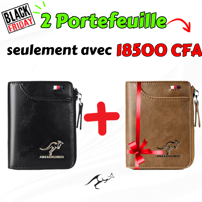 Portefeuille NOIR+KAKI Gratuite - GB