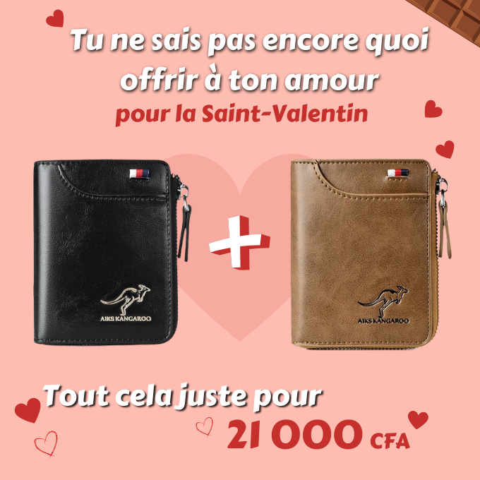 Portefuille Noir+Portefuille KAKI-CI