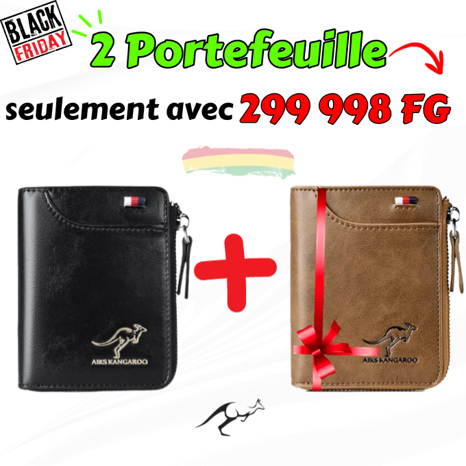 Portefeuille NOIR+KAKI Gratuite -GN