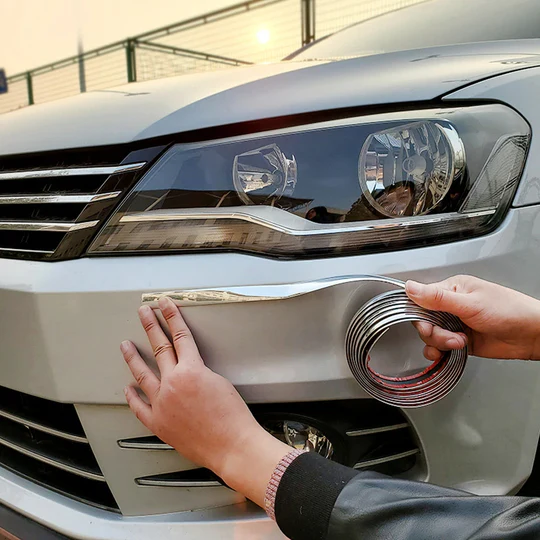 Décoration de Voiture Fenêtre Chromage Bande Lumineuse-5 Mètre