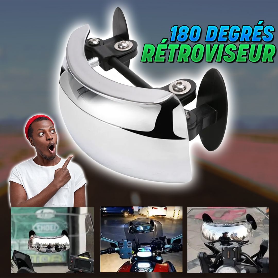 Anti-Blind Spot Motorcycle Rearview Mirror: 180° Vision-CI