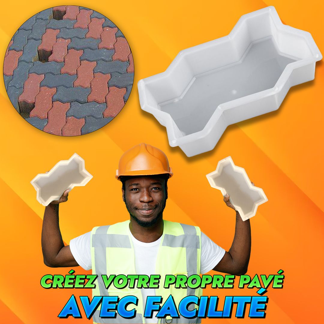Moule en brique zig zag de béton réutilisable en forme de vague-GN