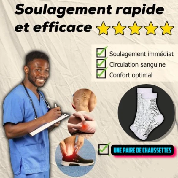 Chaussettes de guérison contre la douleur et l'enflure-RDC