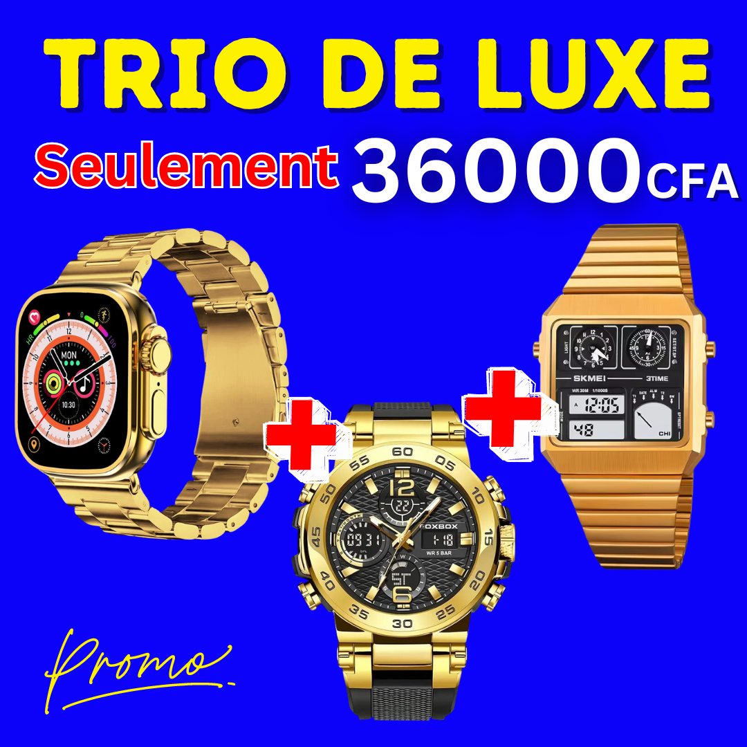 Pack Trio = Montre intelligente Ultra Pro NFC+FOXBOX +SKME 2024
