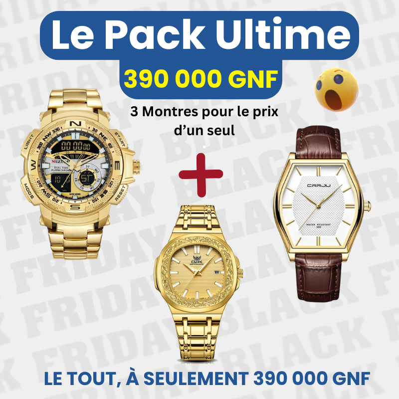 Pack Ultime =Montre CRRJU  +MIZUMS MONTRE+Montre OPK-GNK