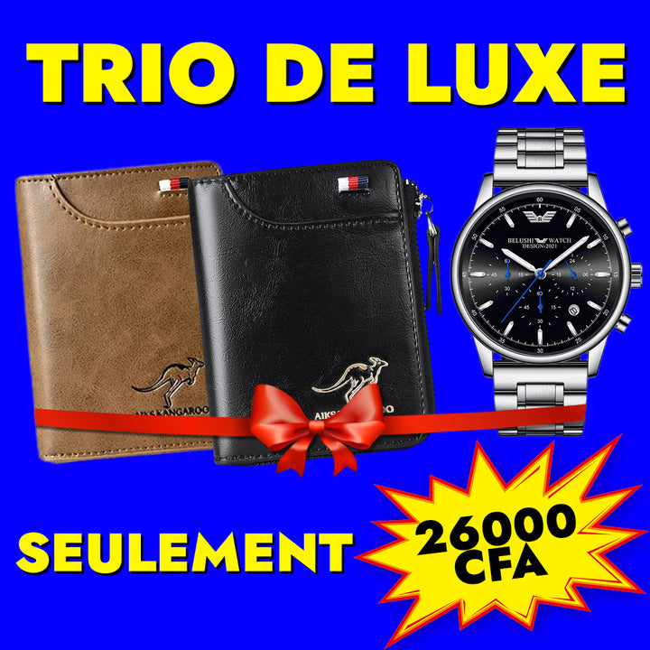 Pack Trio - 2 Portefeuille +1 Montres de luxe⏳ 24h-ci