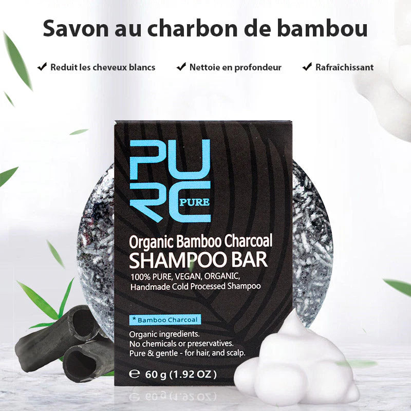Sabon au charbon de bambou pour cheveux gris-CNG