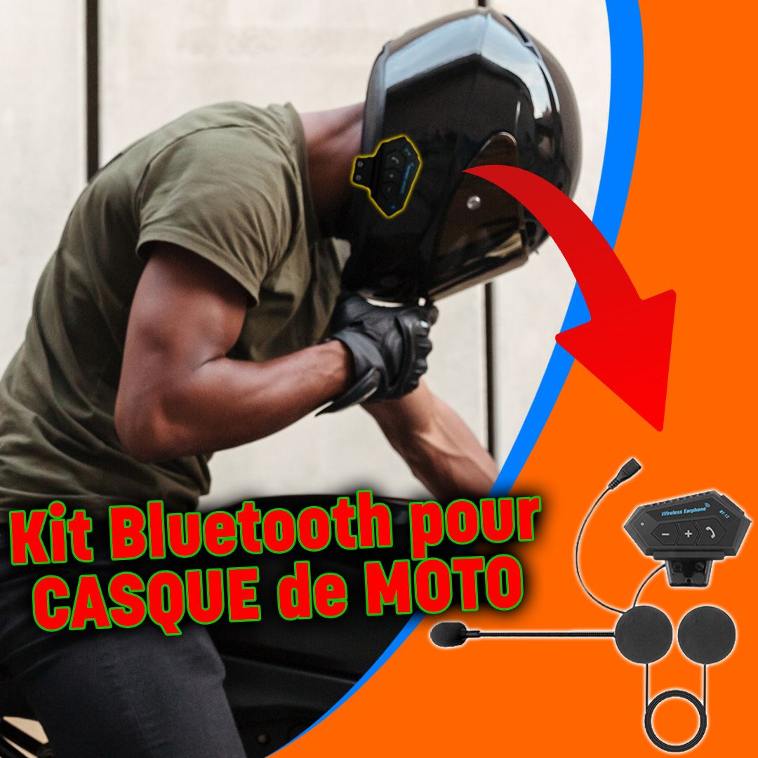 Oreillette Bluetooth pour casque de moto avec microphone-GNK