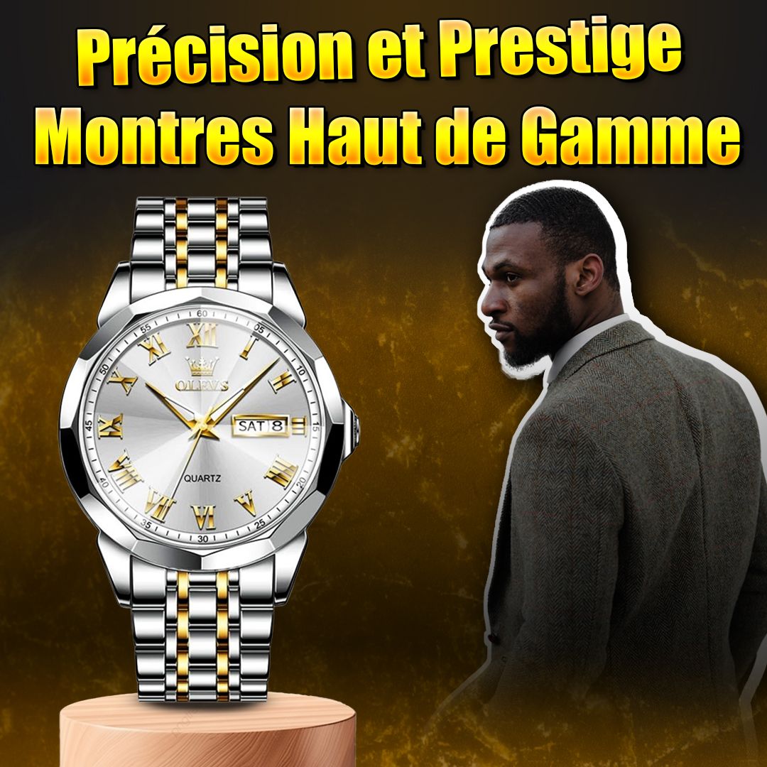 OLEVS-Montre Gris pour hommes-GNK